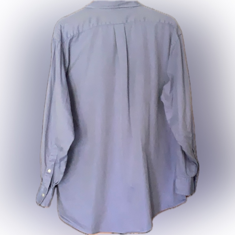 Men’s Hathaway Classic Blue Dress Shirt - Size L - Picture 7 of 8